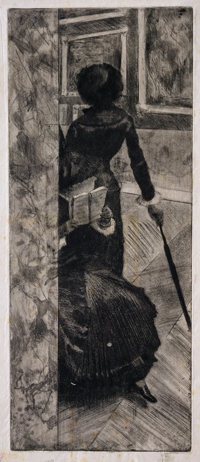 Mary Cassatt al Louvre, La Galleria dei Dipinti, 1879-80 da Edgar Degas
