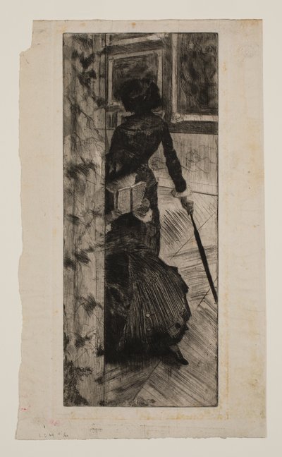 Mary Cassatt nella galleria dei dipinti al Louvre da Edgar Degas
