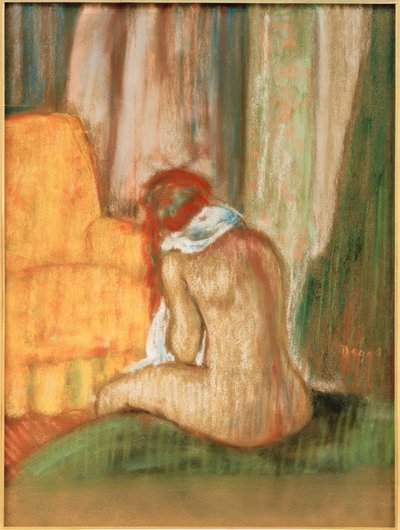 Nudo seduto di schiena da Edgar Degas