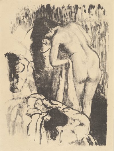 Donna nuda in piedi, si asciuga da Edgar Degas