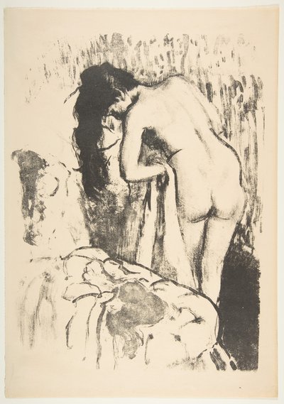 Donna nuda in piedi che si asciuga da Edgar Degas
