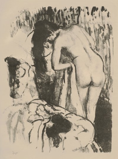 Donna nuda in piedi, che si asciuga, c.1891-92 da Edgar Degas