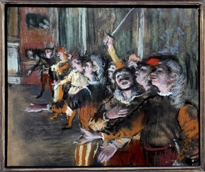 Pastello di comparse o coristi su monotipo di Edgar Degas da Edgar Degas