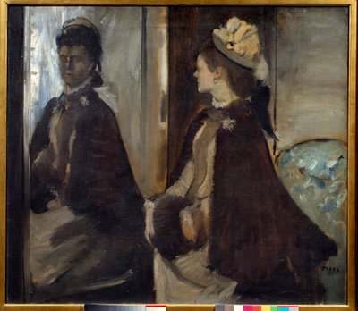 Ritratto di Madame Jeantaud (1851-1929) allo specchio da Edgar Degas