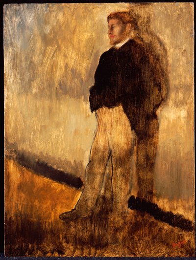 Ritratto di un uomo in piedi con le mani in tasca da Edgar Degas