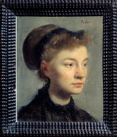 Ritratto di una giovane donna. Dipinto di Edgar Degas (1834-1917). 1867. Parigi, Museo d