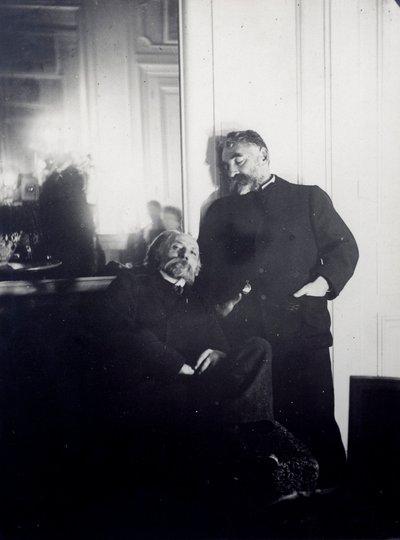 Ritratti del poeta Stephane Mallarme (1842-1898) e del pittore Auguste Renoir (1841-1919). Editto fotografico di Edgar Degas (1834-1917) 1895 Parigi, Biblioteca Jacques Doucet da Edgar Degas