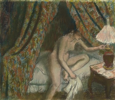 Ritirarsi, c.1883 da Edgar Degas