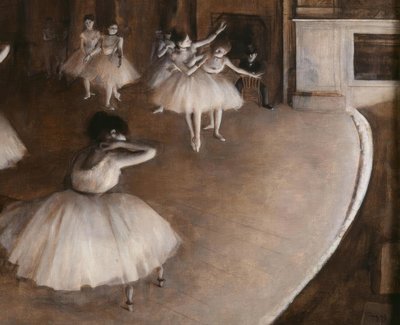 Prova di un balletto sul palco da Edgar Degas