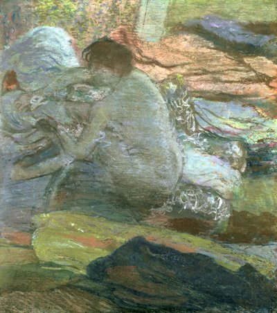 Donna seduta che si asciuga i piedi da Edgar Degas