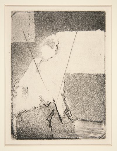 Donna seduta con cappello e scialle da Edgar Degas