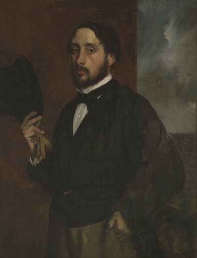 Autoritratto con cappello alzato, ca 1863 da Edgar Degas