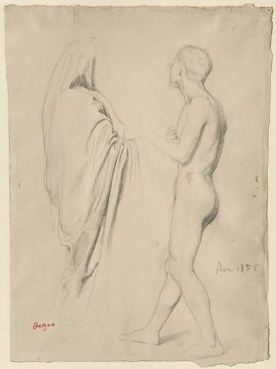 Studio per "Dante e Virgilio" da Edgar Degas