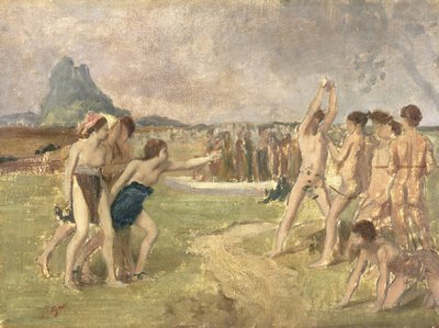 Studio per I Giovani Spartani che si Esercitano, c.1860-61 da Edgar Degas