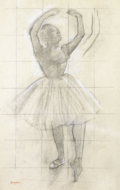 Studio per una ballerina in posa, da una fotografia, c.1874 da Edgar Degas