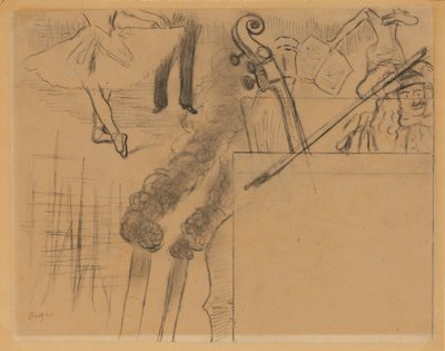 Studio per il programma della Soirée Artistique della Galerie Ponsin, 15 maggio 1884 da Edgar Degas