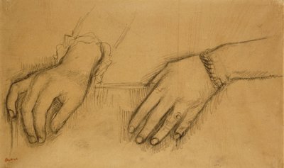 Studio di mani per un ritratto di Helene Rouart, c.1886 da Edgar Degas