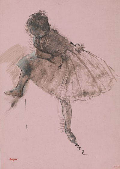 Studio di una ballerina (recto), Due studi di ballerine (verso) da Edgar Degas