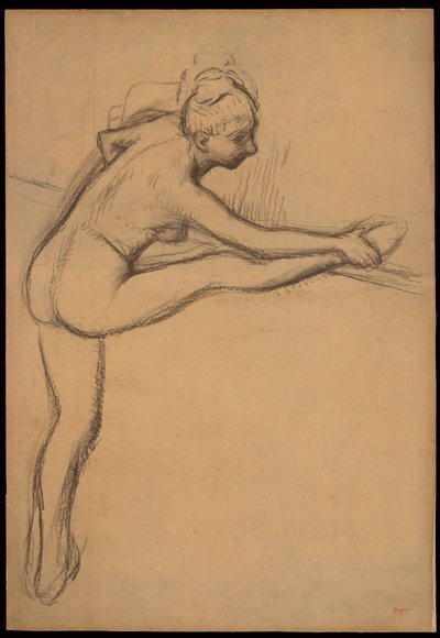 Studie eines Aktes (Tänzerin an der Barre) da Edgar Degas