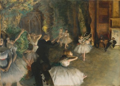 La prova del balletto sul palco da Edgar Degas