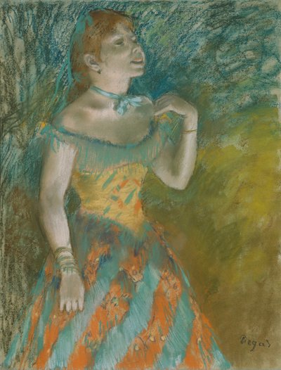 La cantante in verde da Edgar Degas