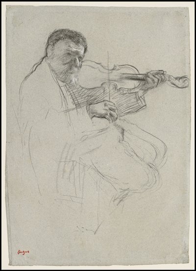Il violinista, studio per "La prova" da Edgar Degas