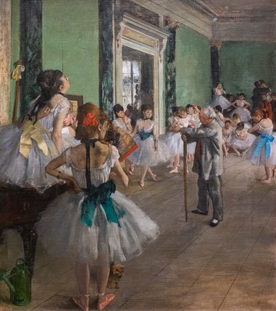 La lezione di danza. Inizia nel 1873, termina nel 1875-1876 da Edgar Degas