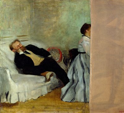 Il pittore Edouard Manet con sua moglie Suzanne da Edgar Degas