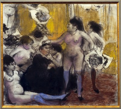La festa del patrono Maison close durante una festa in onore di un prosseneta da Edgar Degas