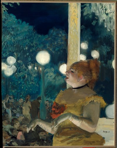 Il canto del cane (Emma Valladon detta Theresa (1837-1913) al caffè concerto) da Edgar Degas