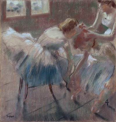 Tre ballerine che si preparano per la lezione da Edgar Degas