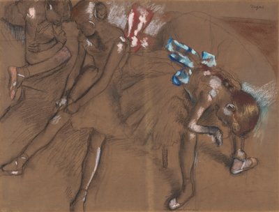 Tre ballerini a riposo, c.1880 da Edgar Degas