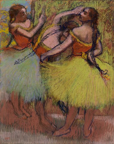 Tre ballerine con i capelli intrecciati da Edgar Degas