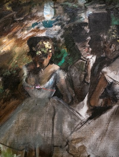 Tre ballerine dietro le quinte (dettaglio) da Edgar Degas