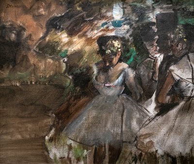 Tre ballerine dietro le quinte da Edgar Degas