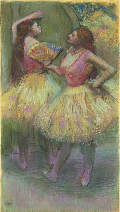 Due ballerine prima di entrare in scena da Edgar Degas