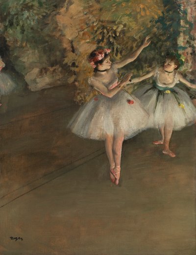 Due ballerine su un palco, 1874 da Edgar Degas