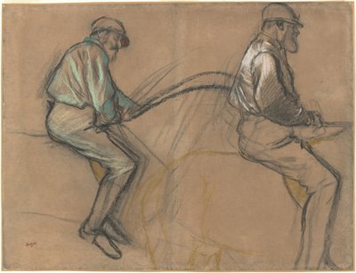 Due studi di un fantino da Edgar Degas