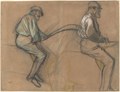 Due studi di un fantino da Edgar Degas