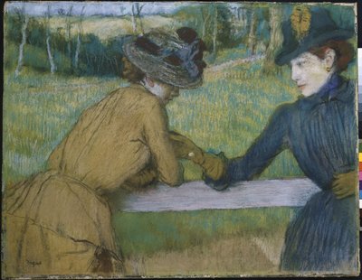 Due Donne Appoggiate a una Staccionata da Edgar Degas