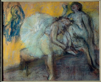 Due ballerine a riposo da Edgar Degas