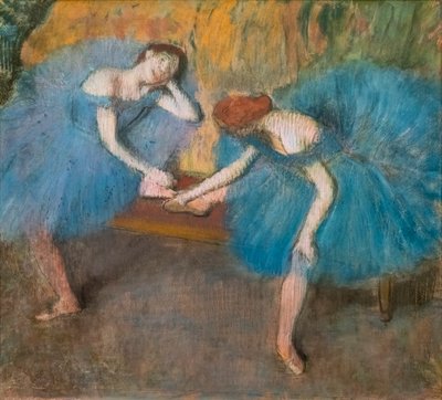 Due ballerine a riposo (conosciute anche come "Ballerine blu") da Edgar Degas