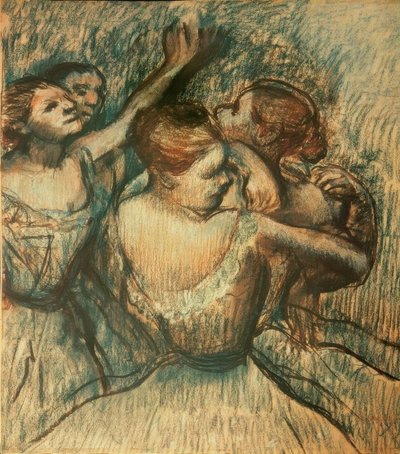 Quattro ballerine a mezzo busto da Edgar Degas