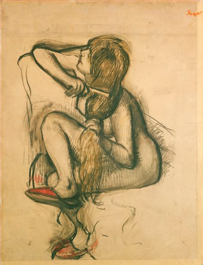 Donna che si pettina i capelli da Edgar Degas
