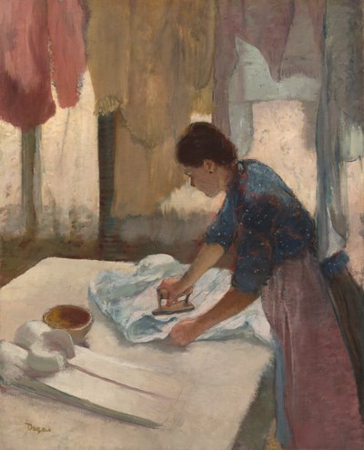 Donna che stira, iniziato c. 1876, completato c. 1887 da Edgar Degas
