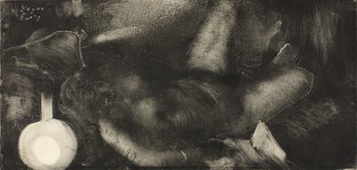 Donna sdraiata sul suo letto, c.1885 da Edgar Degas