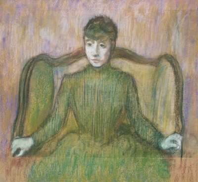 Donna seduta in poltrona, c.1864 da Edgar Degas