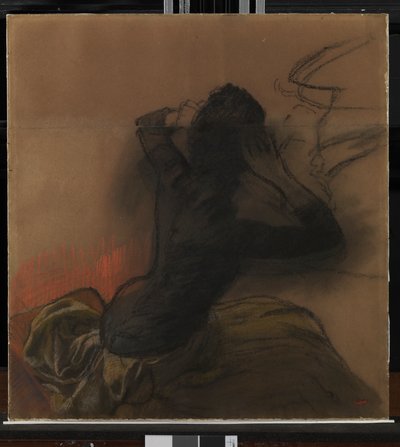 Donna che si aggiusta i capelli, c.1884 da Edgar Degas