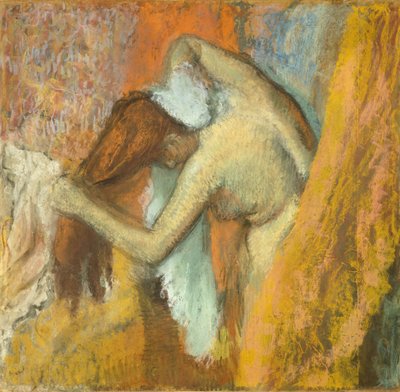 Donna alla toilette da Edgar Degas