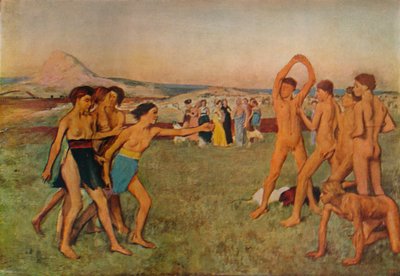 Giovani spartani che si esercitano, c1860, 1932 da Edgar Degas